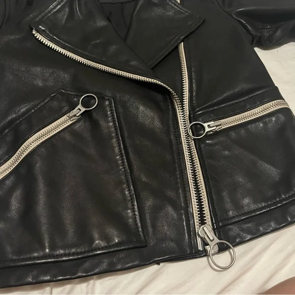 AllSaints Leather Biker Jacket - Picture 5 of 7